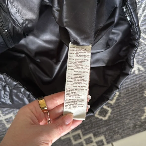 Koolaburra by Ugg Mixed Media Puff Quilted Sherpa Zip Up Jacket Black - Picture 7 of 8